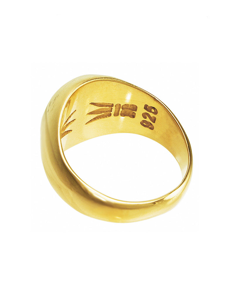 EINS BERLIN Ring Irving 925 Silber vergoldet Rückansicht