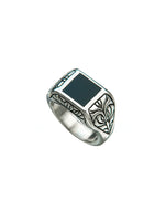 CORE Ring Onyx silber